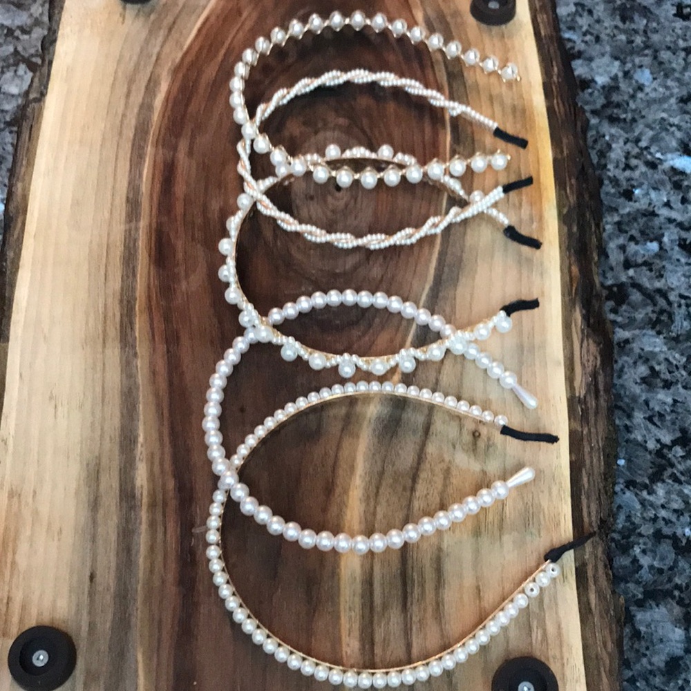Pearl headbands lot of 5